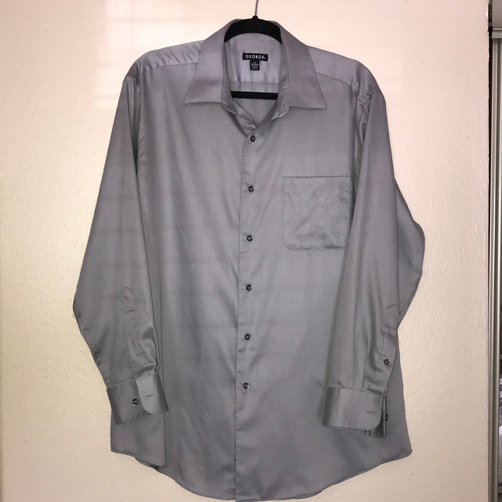 Grey button down dress shirt